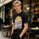 Olive graphic t-shirt with 'Someday We'll All Be Dead!' star and rainbow print