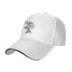 Black baseball cap with drink fine coffee skull cup graphic