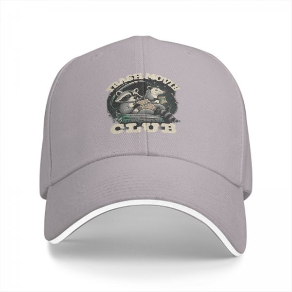 Trash Movie Club Raccoon and Opossum Graphic Baseball Cap