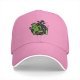 Black baseball cap with running cactus graphic design