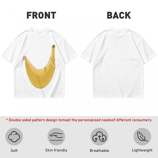 Olive Green T-Shirt With Large Banana Peel Graphic Print