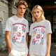 Olive T-Shirt With Cute Dinosaur Ice Cream Graphic Print