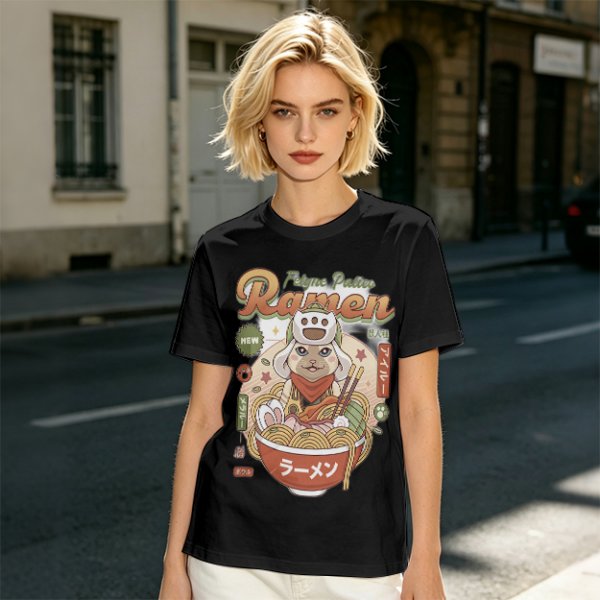 Palico Ramen Graphic Tee for Anime and Gaming Fans