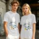 Olive T-Shirt With Cute Octopus Drawing Artwork Print