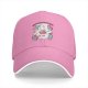 Black baseball cap with cute dinosaur dessert graphic print