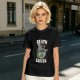 Oversized Army Green T-Shirt With 'Death By Coffee' Skeleton Print