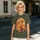 One Piece Portgas D. Ace Graphic Olive T-Shirt