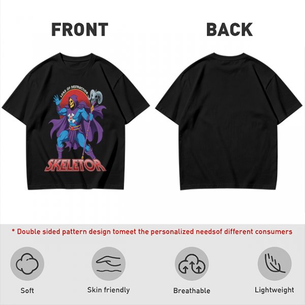 Skeletor Lord of Destruction Graphic Olive T-Shirt