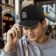 Black Baseball Cap With Cult Themed Archway Graphic