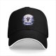 Black Baseball Cap With Fantasy Moonlit Character Art Print