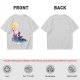Olive T-Shirt with Watercolor Witch and Moon Art Print