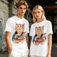 Olive T-Shirt with Japanese Ramen Chef Cat Graphic