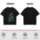 Olive T-shirt with Dark Fantasy Spirit Creature Graphic