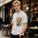 Olive graphic t-shirt with Dark Souls metal-style print