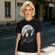 Olive T-Shirt Featuring Toothless Dragon Against Full Moon