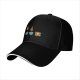 Black Baseball Cap With Cat Earth Fire Graphic Design