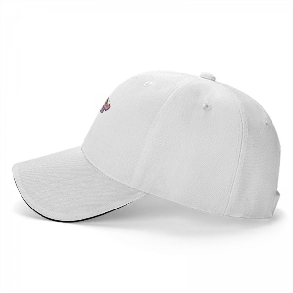 Black baseball cap with a lazy sleeping unicorn graphic