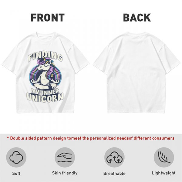Finding My Inner Unicorn Meditating Graphic T-Shirt