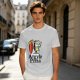 Olive T-Shirt with Surfer Pizza Character and Argyle Pizza Print