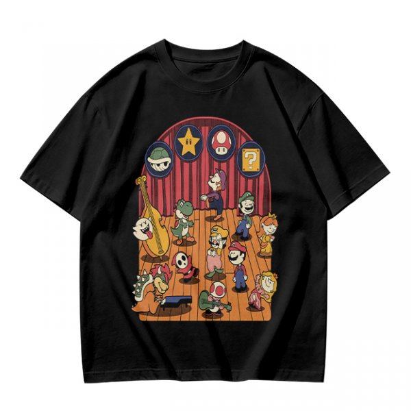 Nintendo Mario Characters Band Stage Graphic T-Shirt