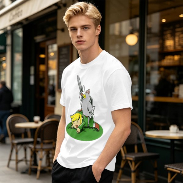 Legend of Zelda Cucco Defeats Link Graphic T-Shirt