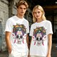 Olive T-Shirt with Day of the Dead Sugar Skull and Taco Food Art