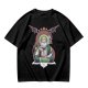 Olive T-Shirt With Meditating Wise Old Man And Dragon Art Print