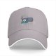 Black baseball cap with sleepy penguin low battery graphic