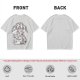 Olive graphic t-shirt with raccoon eating and 'Stop eating TRASH' print