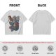 Olive T-shirt with 80s villain cartoon characters print