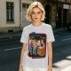 Olive graphic t-shirt with 'Sell Your Soul' kids stand print