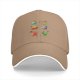 Black baseball cap with fantasy dice warrior characters print