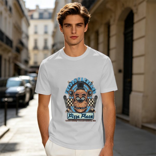 Freddy Fazbear's Pizza Place Graphic Olive T-Shirt