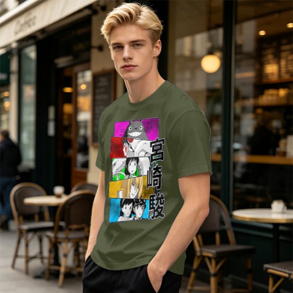 Studio Ghibli Anime Characters Graphic T-Shirt