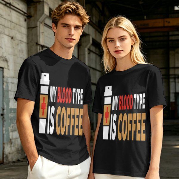 My Blood Type Is Coffee Graphic Tee