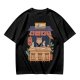 Olive T-Shirt with Cat Ramen Shop Artwork