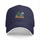 Black baseball cap with alien eating pizza and 'FOR PIZZA' text