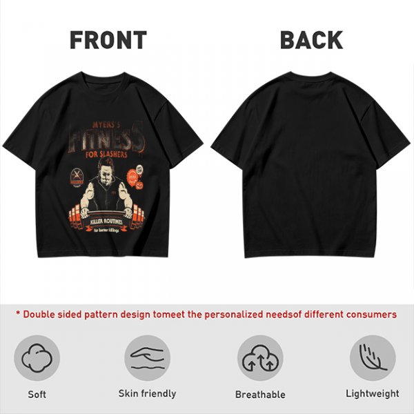 Myers Fitness For Slashers Horror Themed Graphic T-Shirt