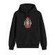 Black hoodie with Totoro Christmas festive graphic print