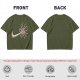Olive T-shirt with Alien Facehugger Swoosh Graphic Print