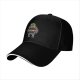 Black Baseball Cap with Green Orc Warrior Graphic Print