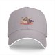 Black Baseball Cap With Raccoon, Opossum And Skunk Graphic Print