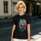 Olive t-shirt with modern mermaid graphic and 'I wanna be where the people aren't' text
