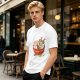 Olive T-Shirt With Cute Cat Ramen Bowl Graphic Print