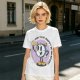 Olive T-Shirt With Cartoon Clock Holding Beer 'Happy Hour' Print