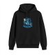 Black hoodie with procrastinate gaming desk graphic print