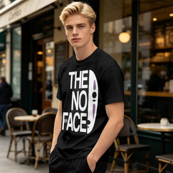 Olive T-shirt with The No Face graphic print