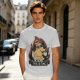 Olive T-Shirt Featuring the 'This Is Fine' Dog in Flames Holding Coffee
