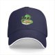 Black Baseball Cap with Cute Alien Eating Ramen Graphic