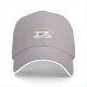 Black Baseball Cap with Teacup and Saucer Graphic Print